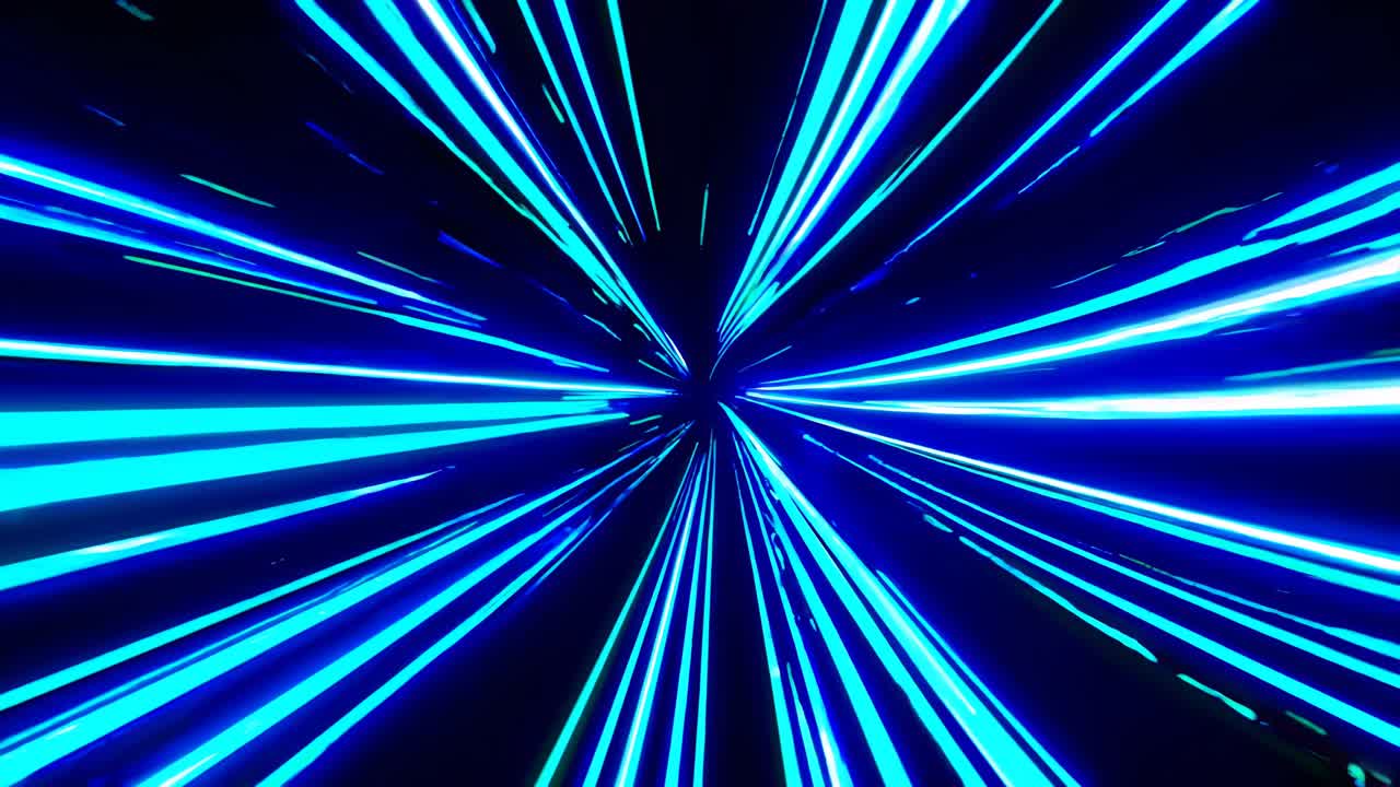 Abstract Blue Light Speed Lines
