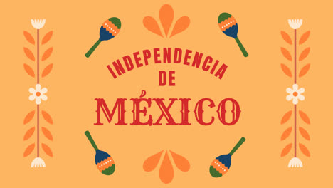 una animación de una colección plana de publicaciones de instagram para la celebración de la independencia de méxico