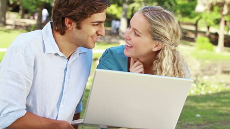 lovers enjoying a park