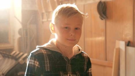 boy in a workshop
