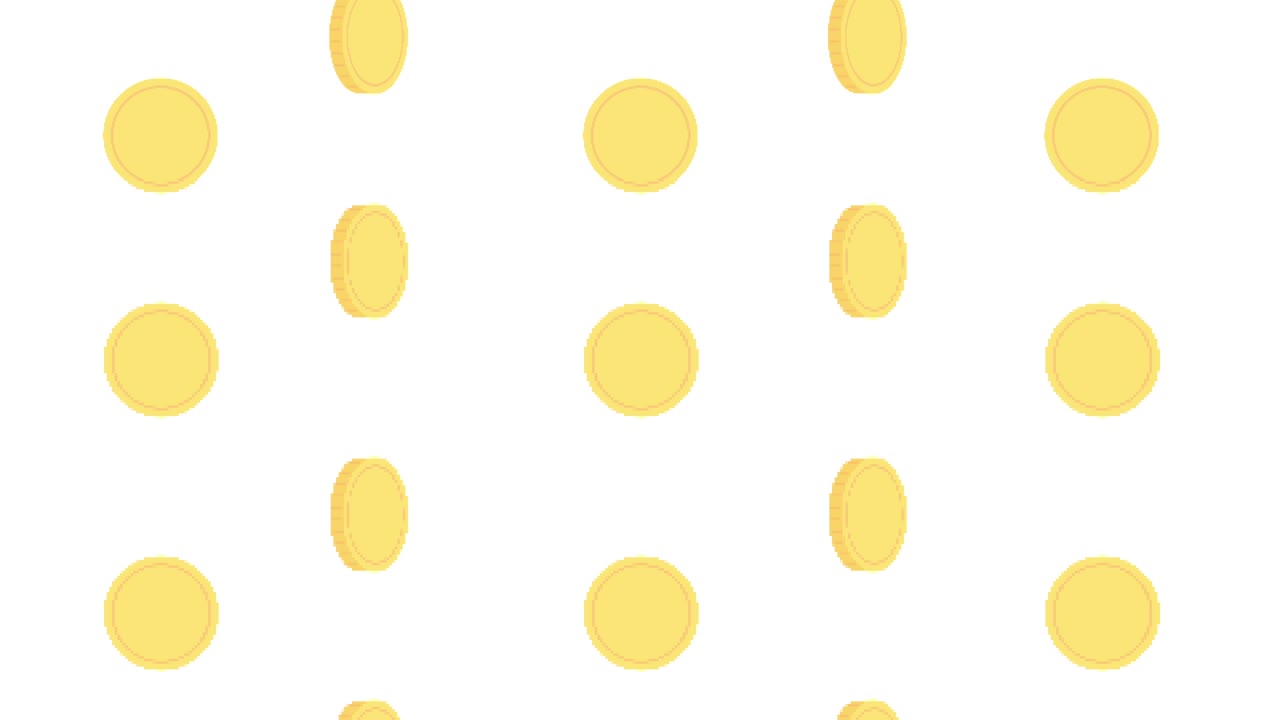 Animated Background With Money Falling Down (Dot Picture Style)