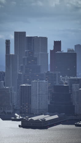 city skyline at night