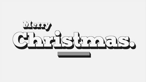 modern merry christmas text on white gradient