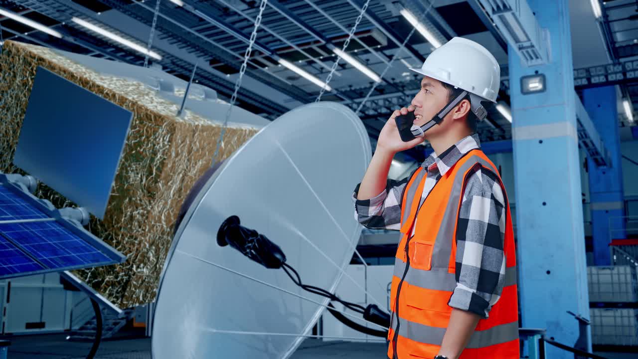 técnico de satélites de guardia