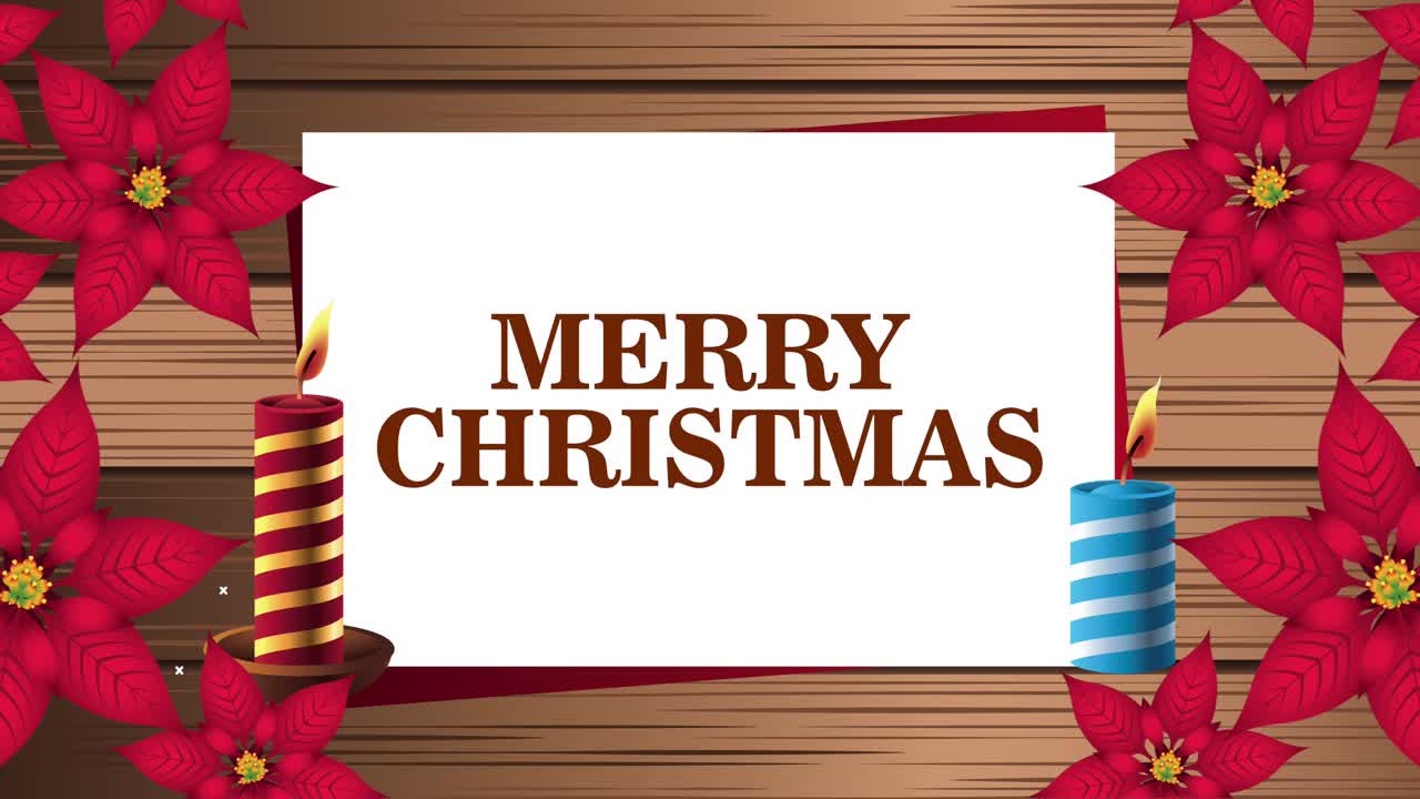 불 을 든 메리 크리스마스 글자 카드