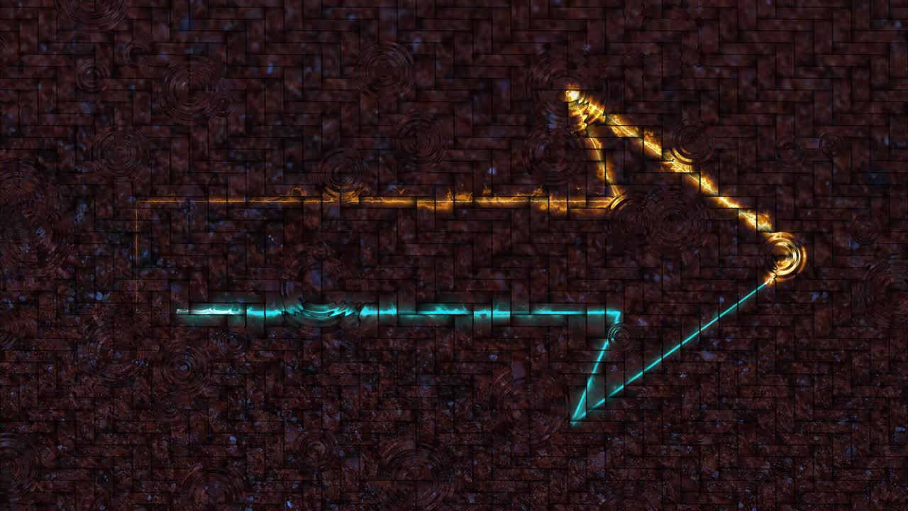 caída de lluvia y efecto de onda flecha en la superficie del agua sobre el fondo de textura del piso de ladrillo