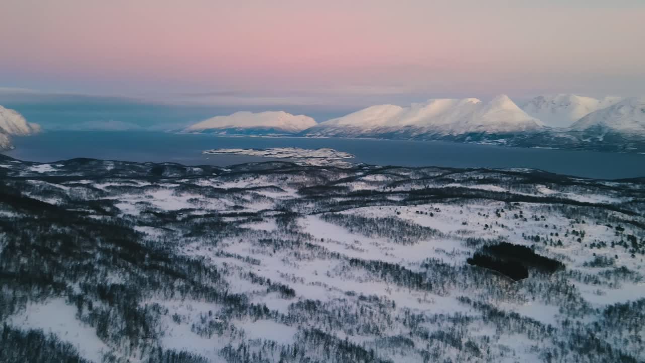 Aerial View Of Beautiful Landscape Of Lyngen Alps, Norway