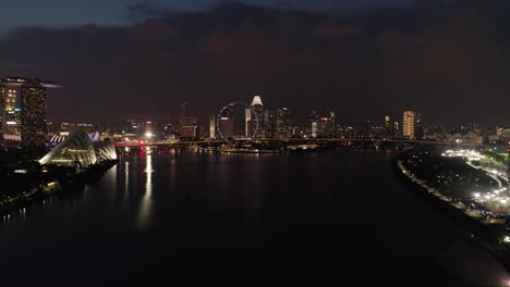 singapore cityscape at night