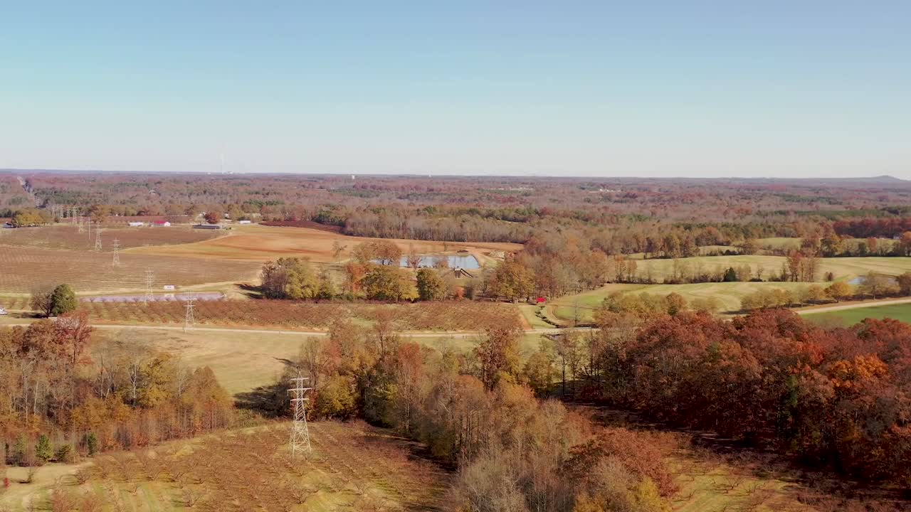 가을에 사우스 캐롤라이나 오처드 플라이오버