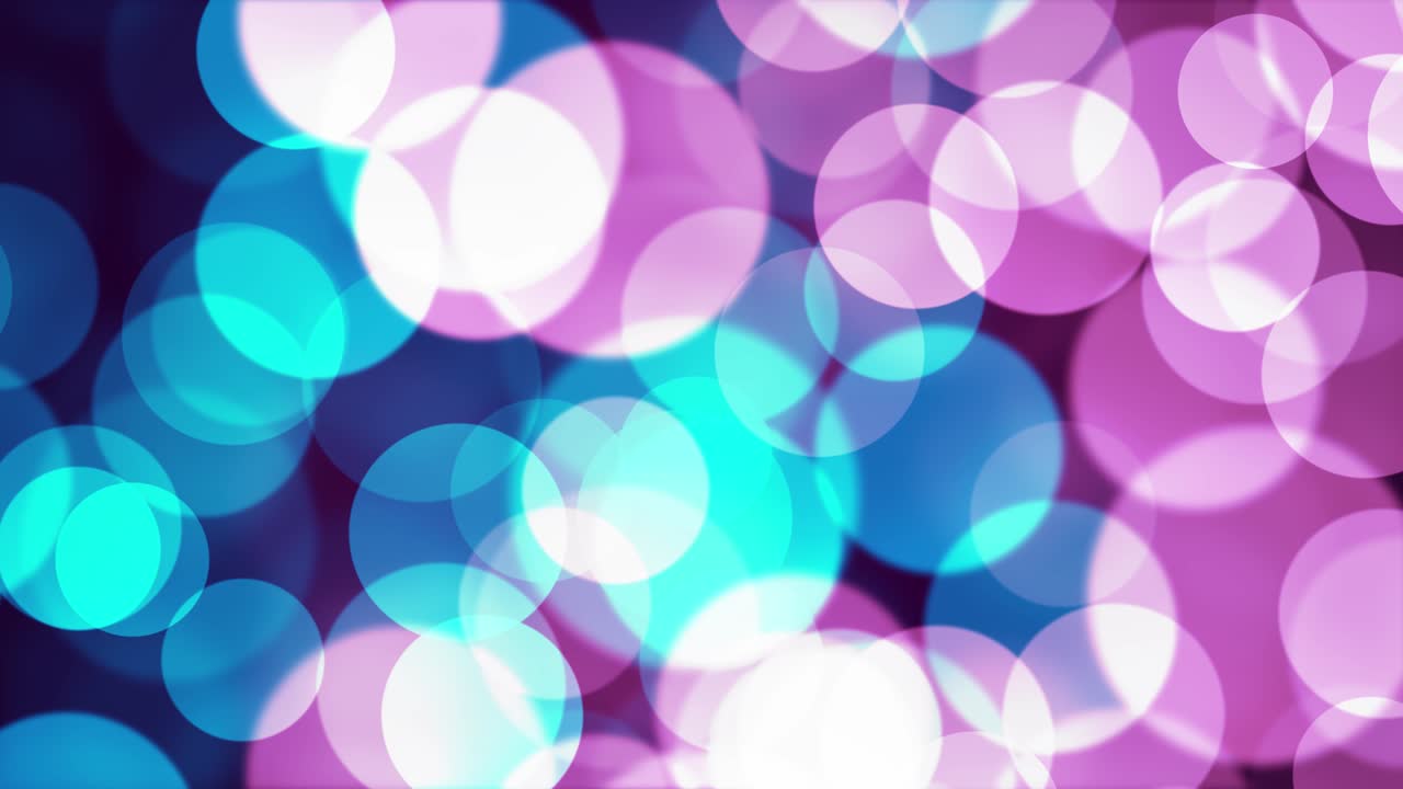 거리는 추상적인 색의 원, 초점을 잃은 크리스마스 조명 비디오, 흐릿한 요정 조명