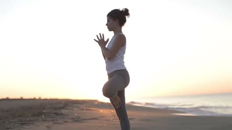 lady doing yoga stretches 50