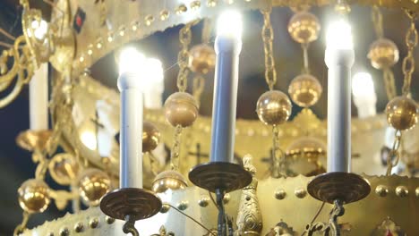 gorgeous chandelier in the church