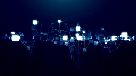 4k abstract blockchain concept.