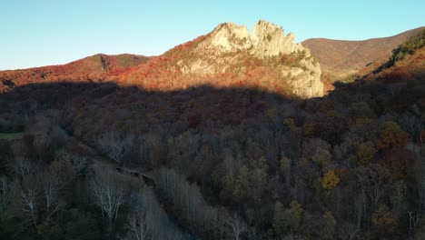 seneca rocks sunset drone ascent