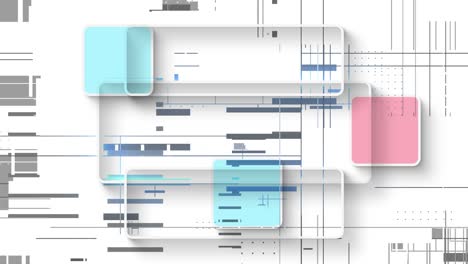 moderno abstracto tecnológico simples formas cuadradas geométricas en bucle movimiento sin costuras video 4k uhd