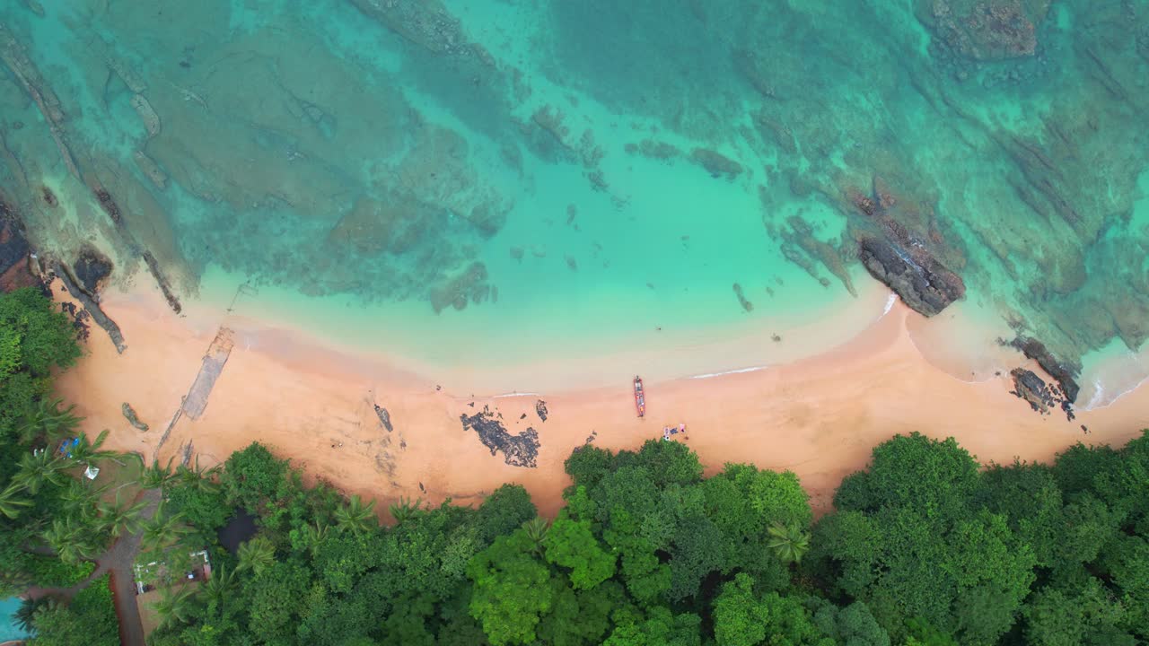 Aerial view from the beautiful bom bom beach at Ilha do Principe (prince Island) Africa