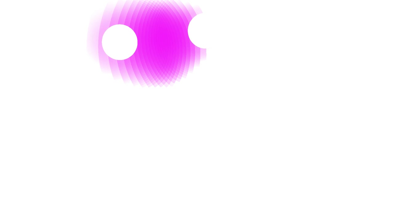 Animazione di cerchio astratto magenta pulsante su sfondo bianco