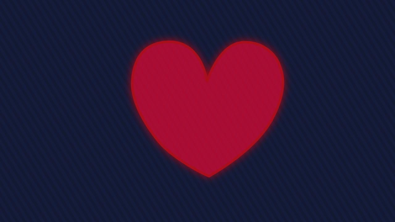 Animazione sull'amore. Il cuore pulsante