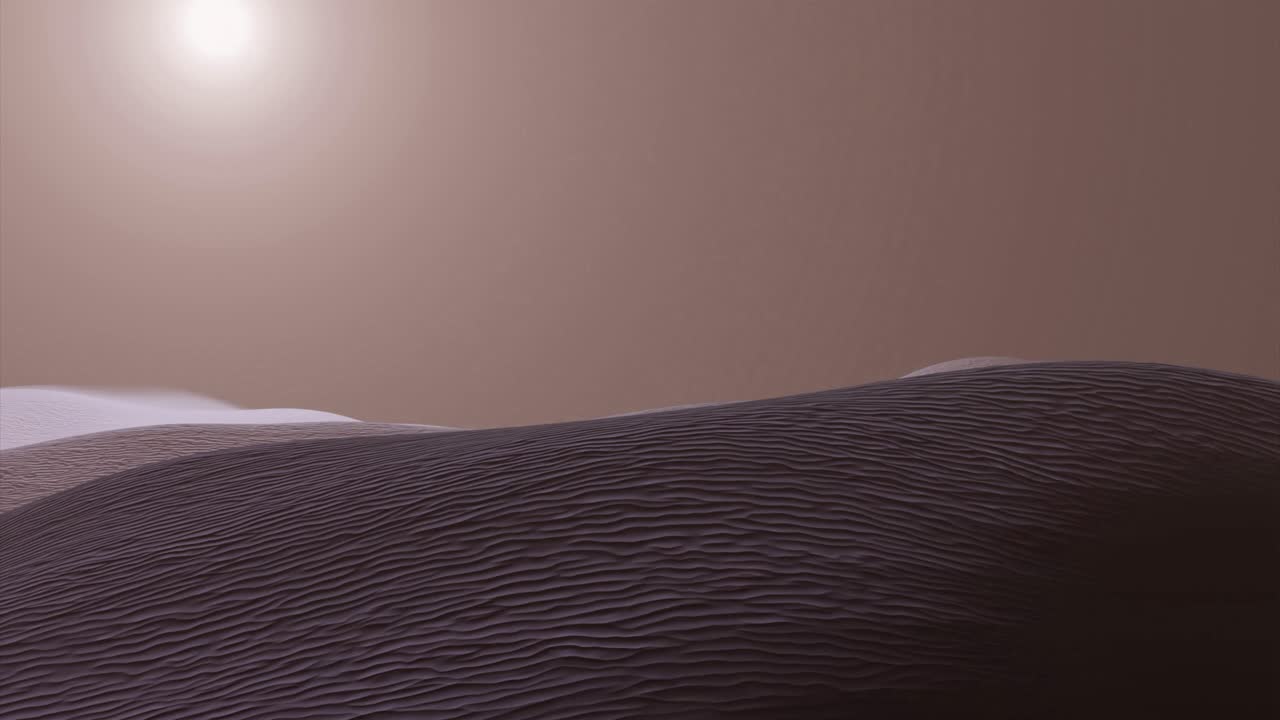 사막 풍경 위 의 해 가 지는 것