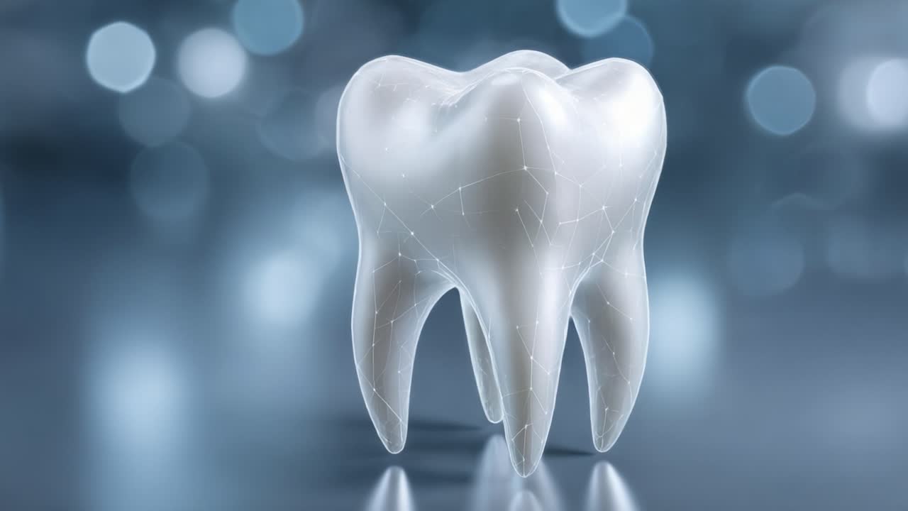 A Stunning Digital Representation of a Tooth Showcasing Innovative Dental Technology and Its Role in Oral Health, Highlighting the Importance of Dental Care and Hygiene