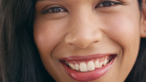 portrait of face, smile and beauty of a brazilian