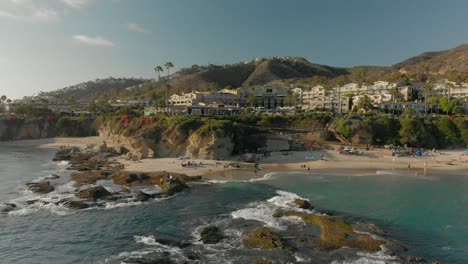 Aerial-views-of-the-coast-in-Orange-Country,-California