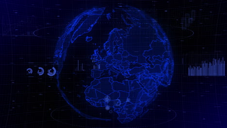 Der-Rotierende-Videohintergrund-Eines-Filmischen-Digitalen-Globus-Zeigt-Das-Land-Österreich-Mit-Zoom