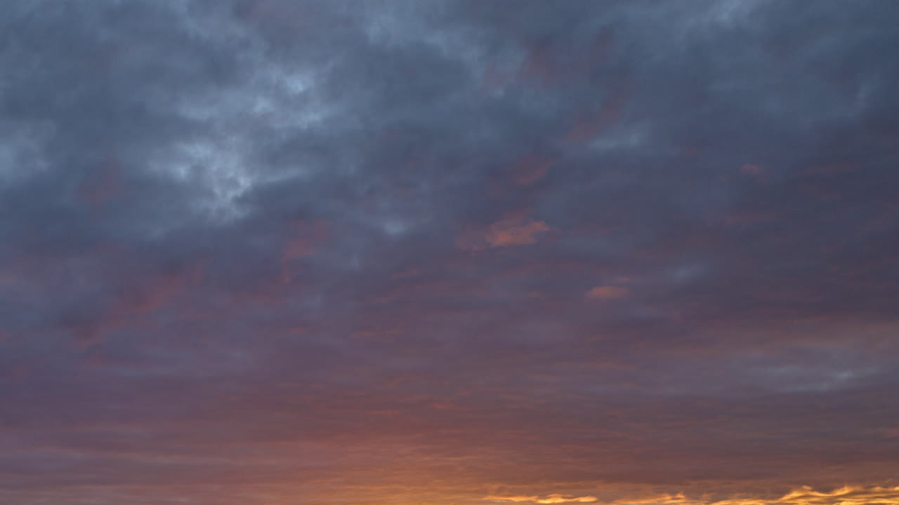 las nubes coloridas del atardecer