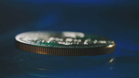 primo piano della moneta bitcoin
