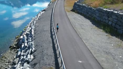 woman jogging outdoors