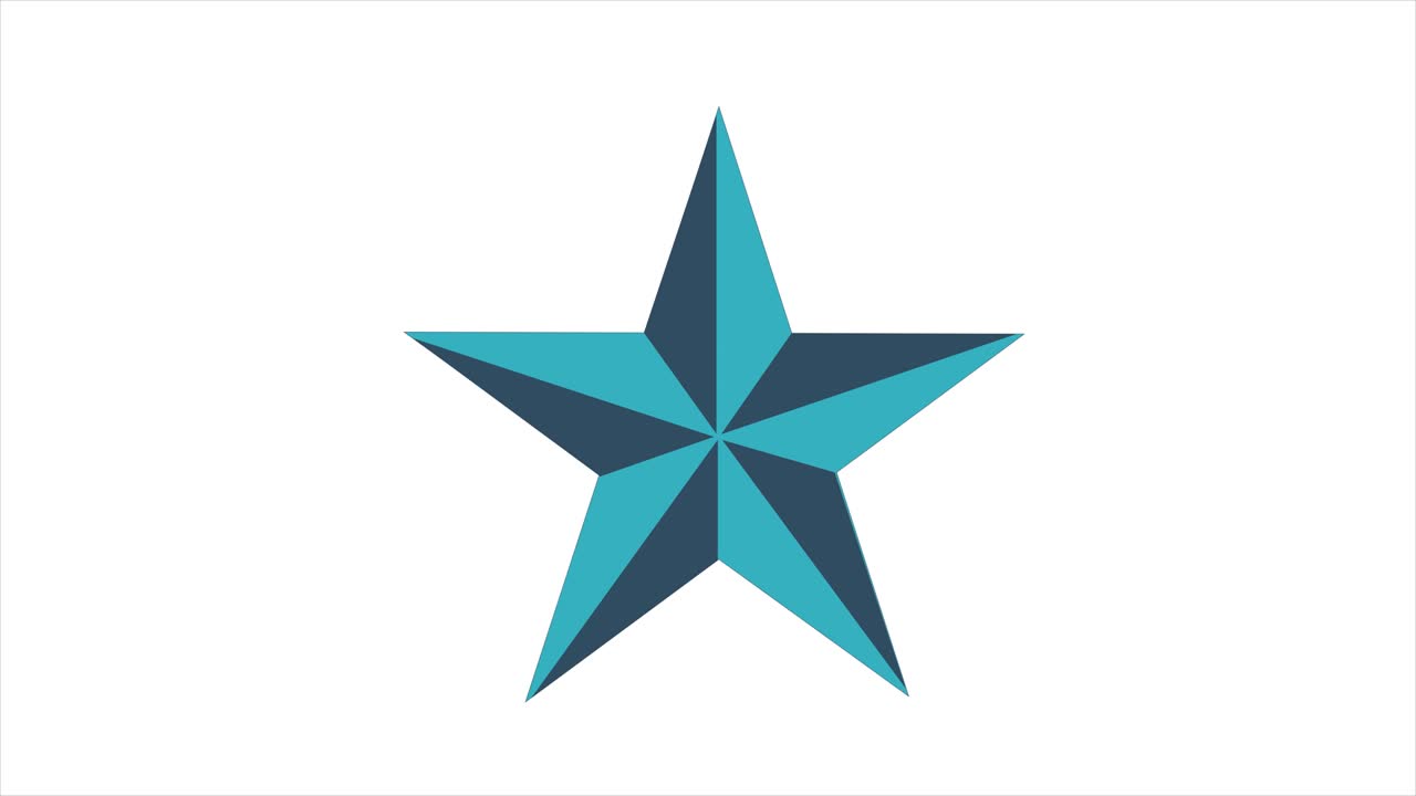 하색에 분리 된 파란색과 색 애니메이션 별 아이콘