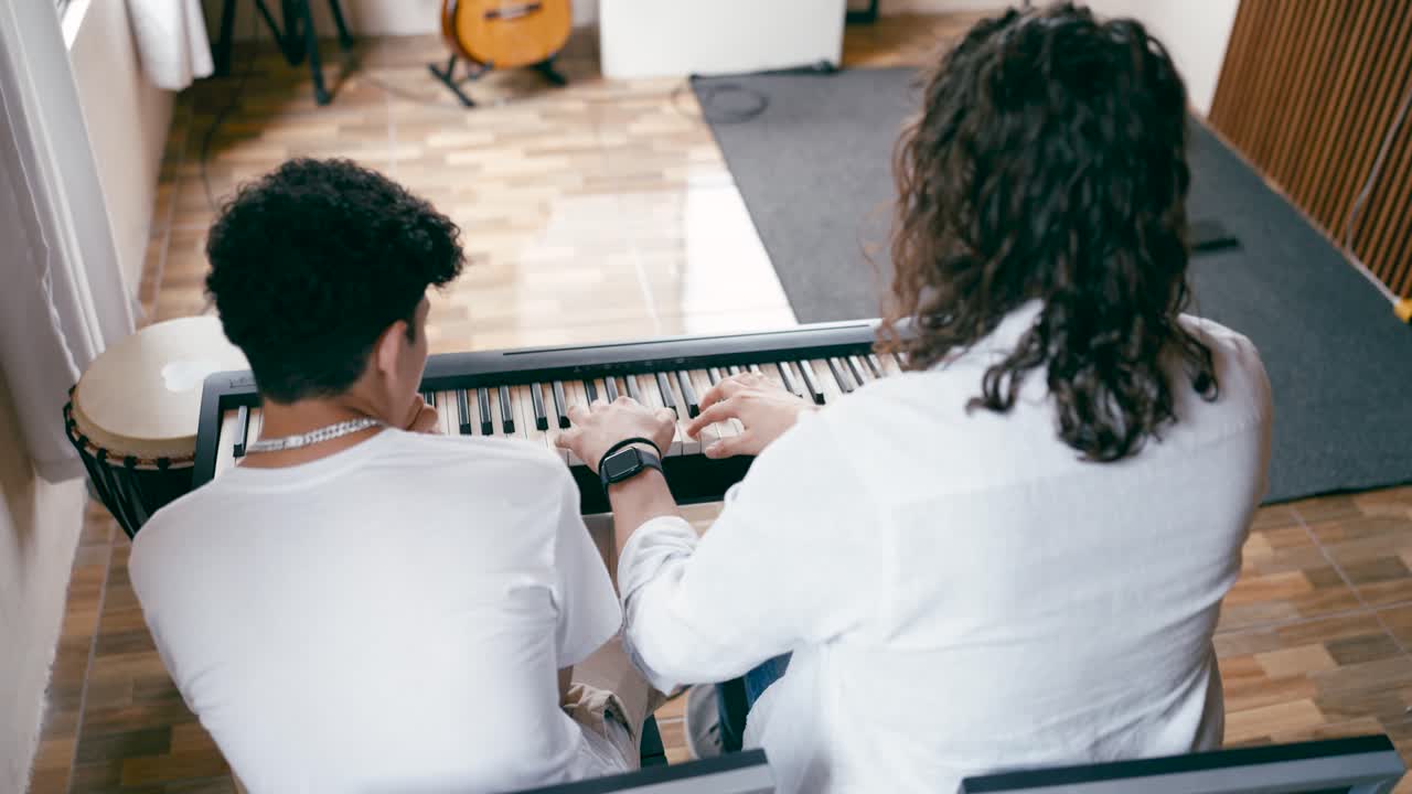 Music Lesson with Piano and Drum