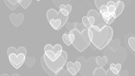 grey hearts abstract background