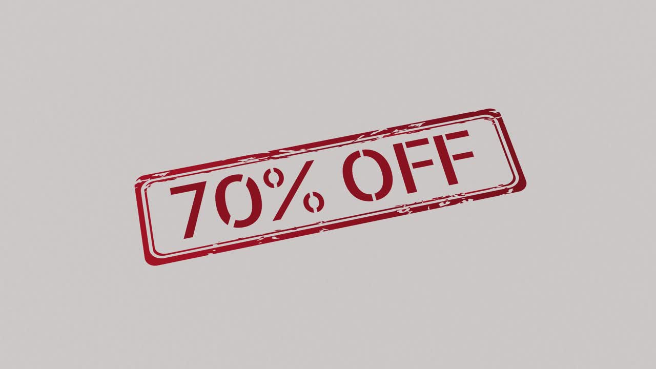 70% de descuento en el sello