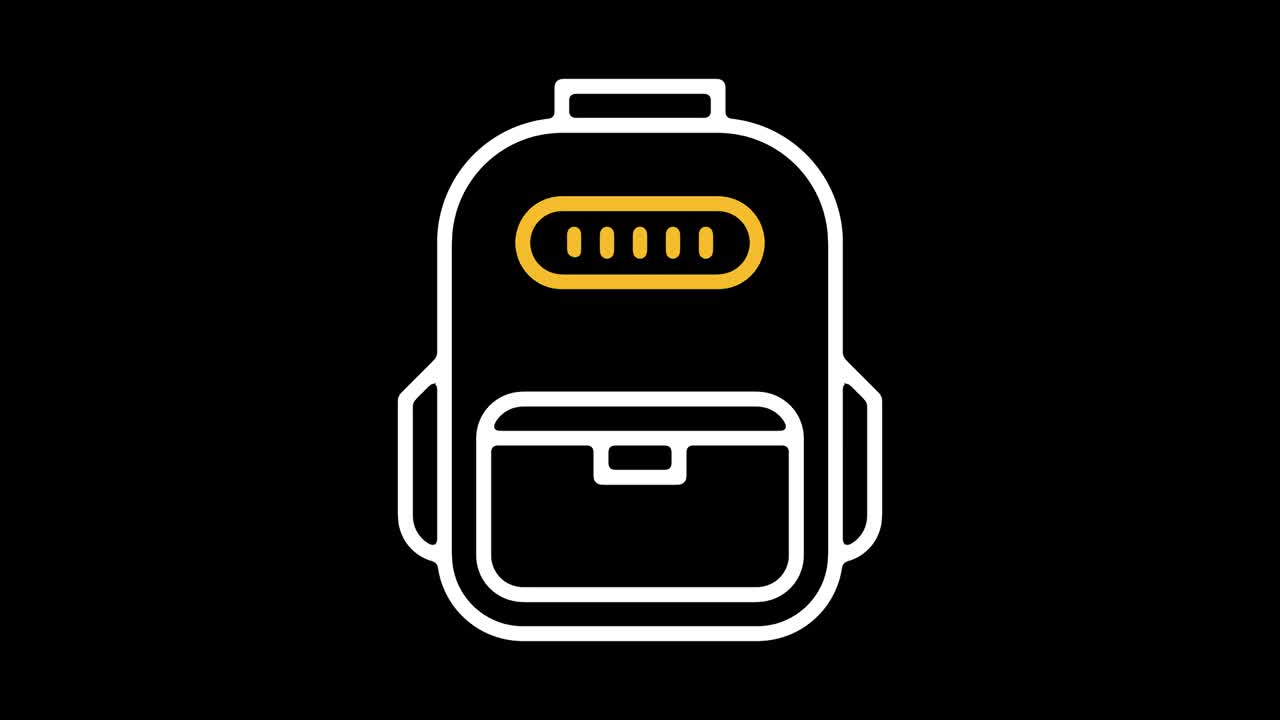 알파와 함께 학교 라인 아이콘 애니메이션으로 돌아갑니다.