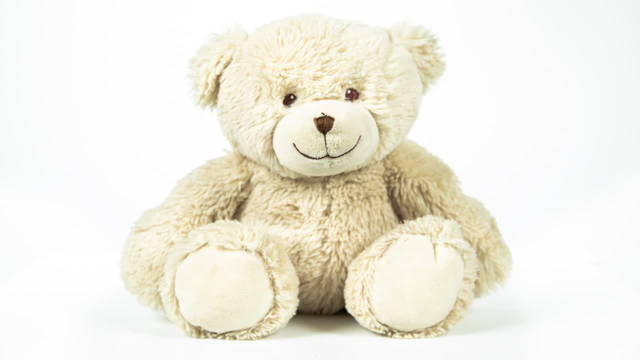 Oso de peluche color crema