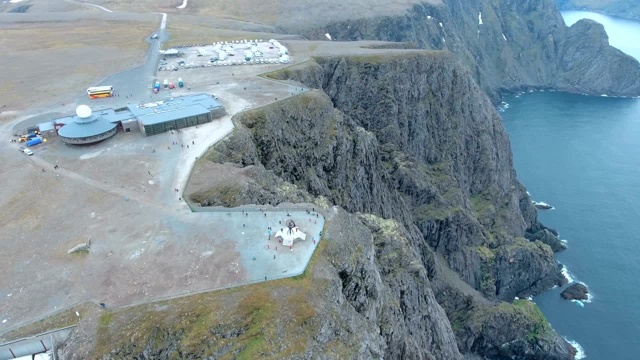 노르웨이 북부의 북쪽 케이프 (nordkapp).