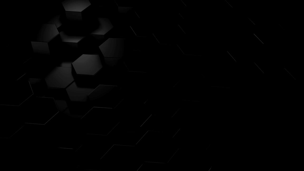Abstract moving technology hexagons background