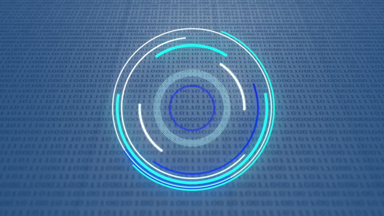 animación del escaneo del alcance sobre la codificación binaria