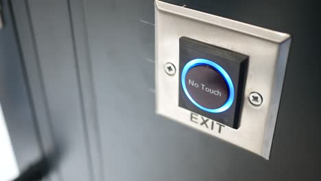 no touch exit button