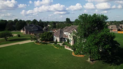 beautiful suburban home with lush landscaping