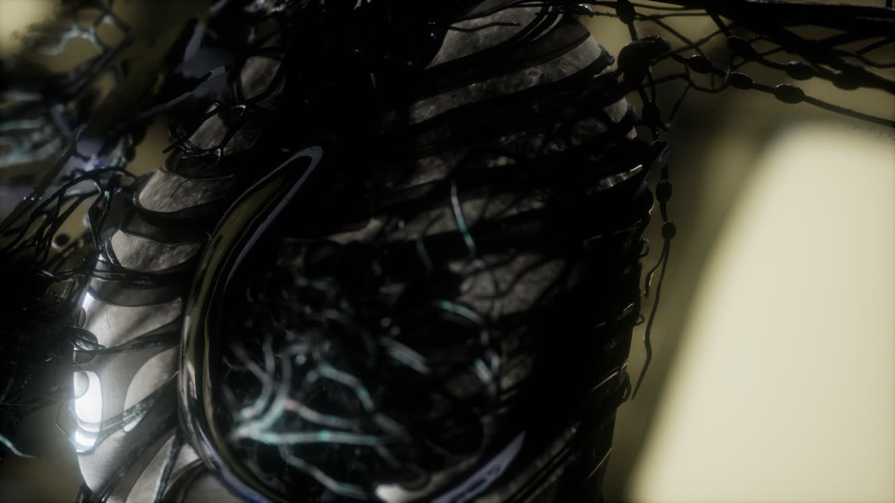 escaneo del cuerpo humano con pulmones y tráquea brillantes