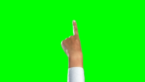 Close-up of hand using futuristic digital screen