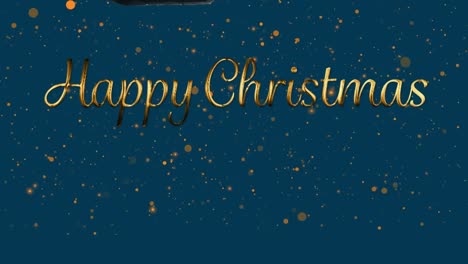 Animation-of-christmas-greetings-on-navy-background