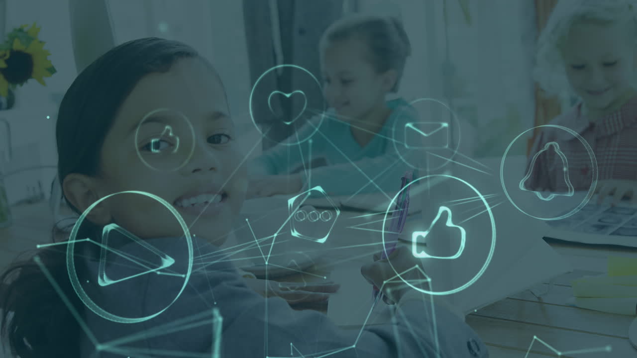 교실에서 일하는 젊은이들에 대한 사회적 아이콘입니다.