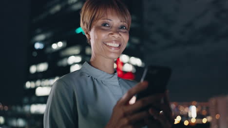 Rooftop,-black-woman-face-and-phone-typing