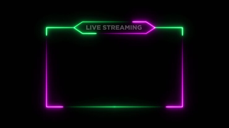 Live Streaming Neon Frame