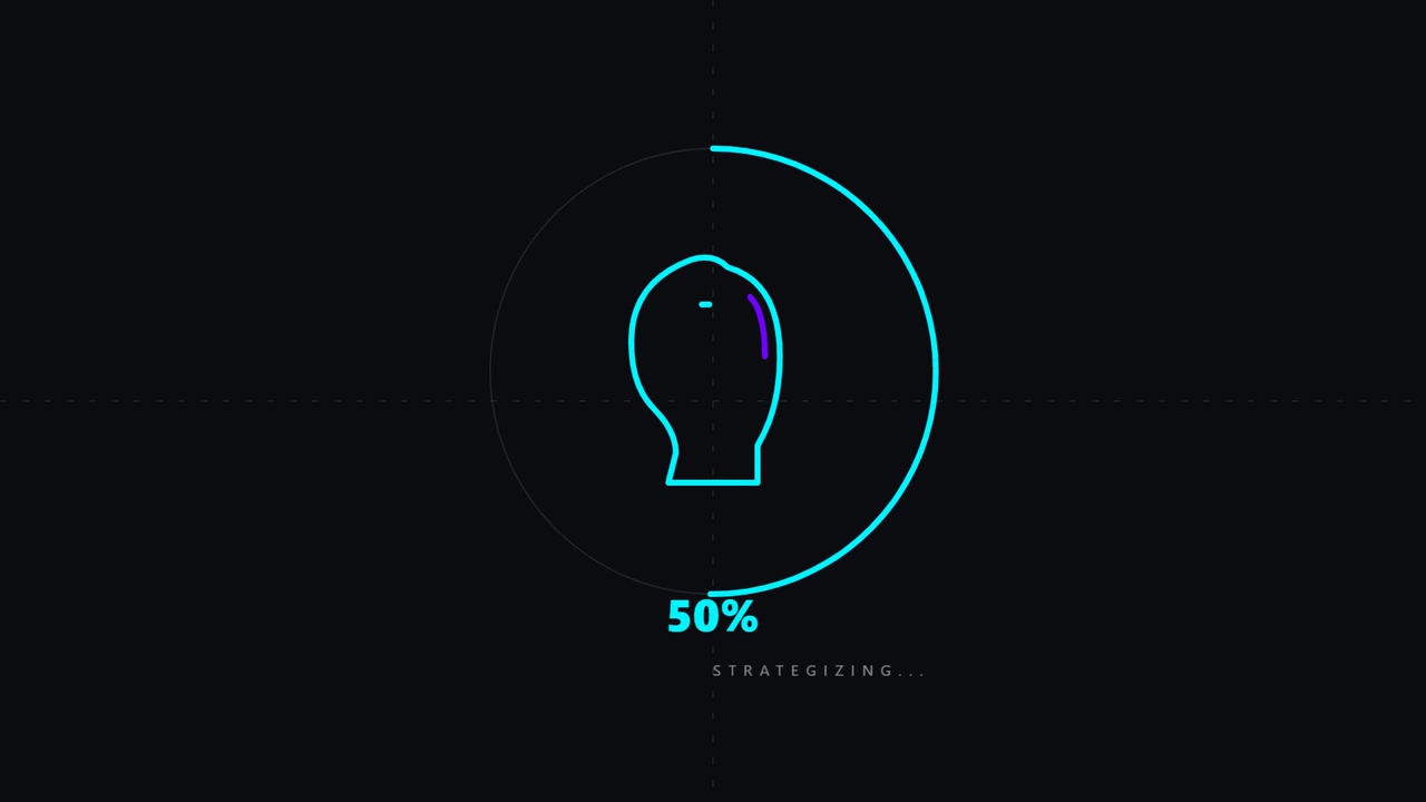 Digital Loading Progress Bar with Lightbulb Icon