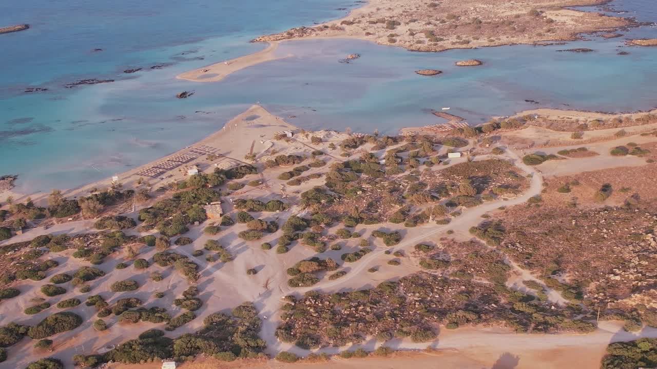 Stunning Aerial View of a Mediterranean Beach and Lagoon
