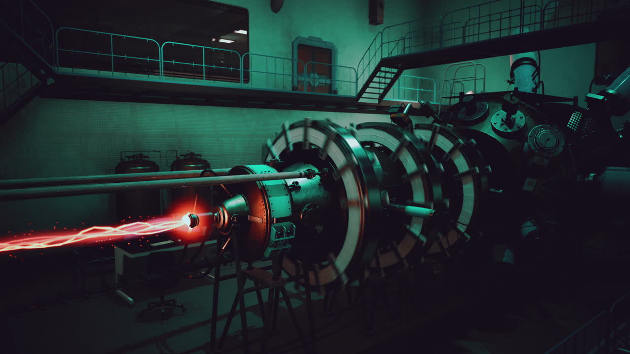 brillo del núcleo del reactor nuclear alimentado